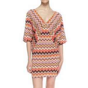 Trina Turk Zigzag Chevron Tunic Slip Dress - Small